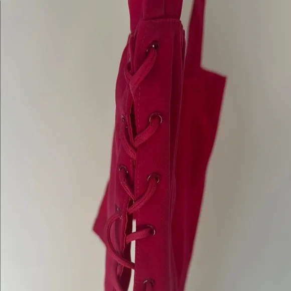 Women's Hot Pink Corset Top - Picture 2 of 4